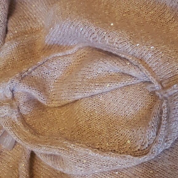 Glitter Sparkle Open Front Knitted & Knotted Sweater - Picture 9 of 11